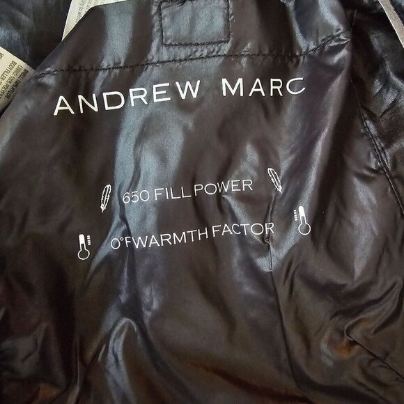 Andrew Marc Puffer Jacket 650 Fill Power Down, Black, Size XL - Picture 4 of 12